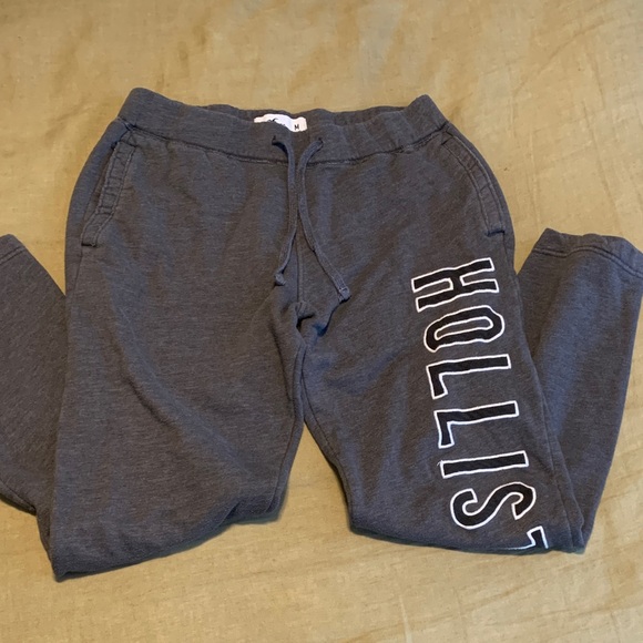 Hollister Dark Gray Joggers with Logo - Picture 1 of 4